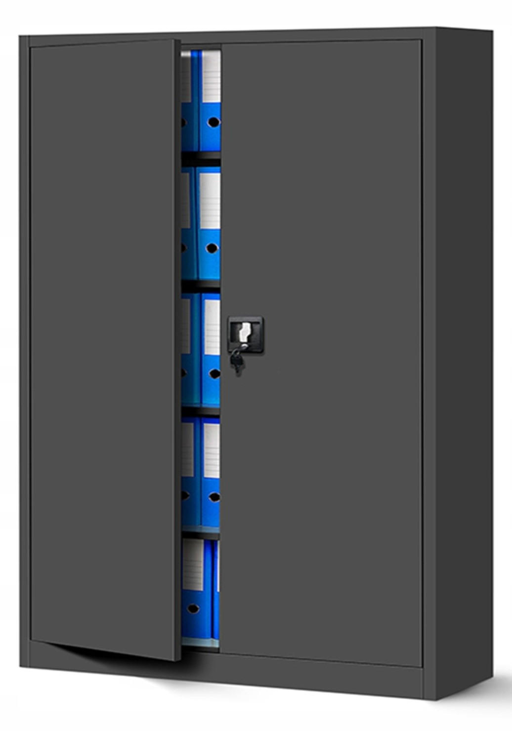 AKTENSCHRANK JAN II - Anthrazit, Metall (115/185/40cm) - Jan Nowak