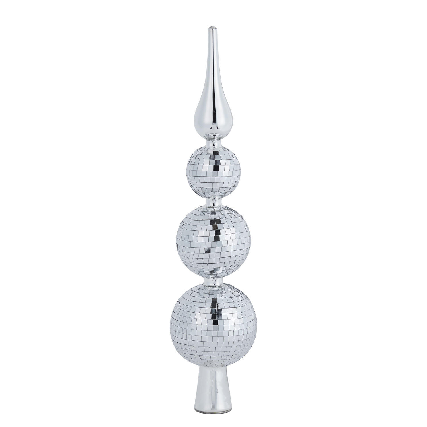BAUMSPITZE Tree Top Disco - Silberfarben, Glas (36cm) - Butlers