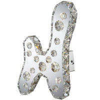 LED WANDLEUCHTE NUBE Silber Kristalloptik - Silberfarben, Metall (27/29/7cm) - Globo Lighting