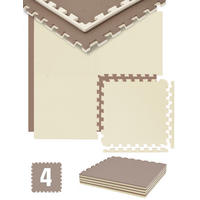 BODENSCHUTZMATTE 50x50x2 cm, Beige Braun, 4er Set - Beige, Kunststoff (50/50/2cm) - eyepower