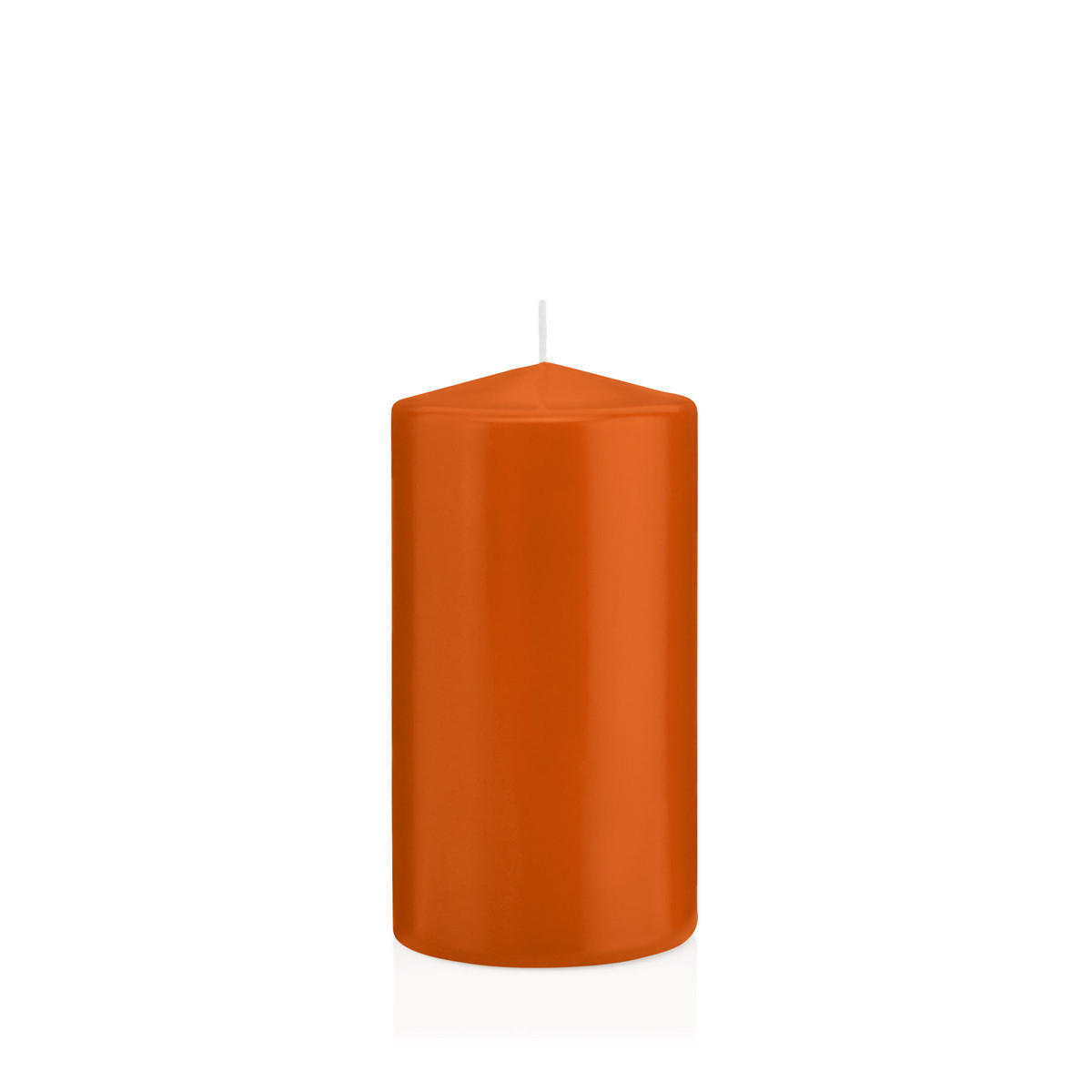 STUMPENKERZEN Aprikose Ø 78 x 150 mm, 8 Stück - Orange, Paraffin (8/15cm) - Wiedemann Kerzen