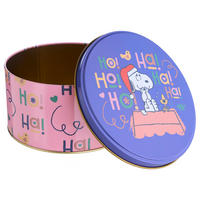 KEKSDOSE Peanuts HoHoHo - Blau/Pink, Metall (13/7/13cm) - Butlers