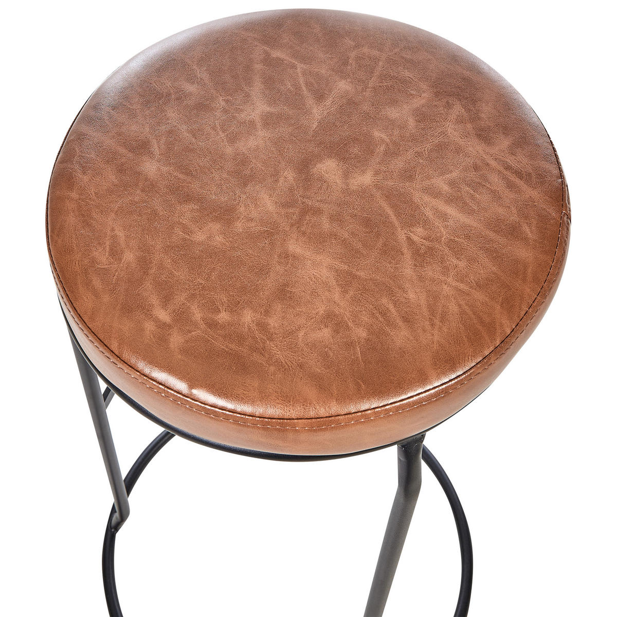 BARHOCKERN 2er-Set Braun Milroy - Schwarz/Braun, Kunststoff (43/74/43cm) - Beliani