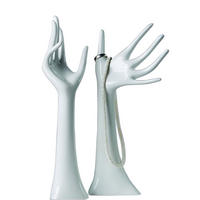 SCHMUCKHALTER Graciosa 2er-Set Handform Weiß - Weiß, Kunststoff (8.8/33/7.5cm) - DESIGN DELIGHTS
