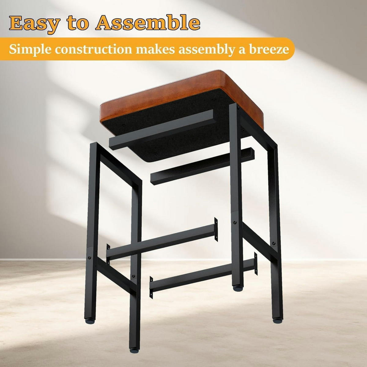BARHOCKER 2er Set Karamell Braun 66 cm - Braun, Kunststoff (42/66/29cm)