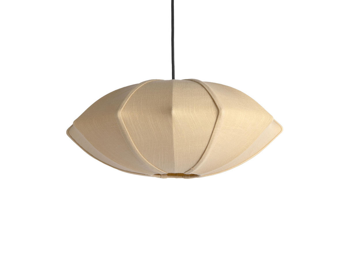 HÄNGELAMPE Paris Disc - Beige - 22 cm - Beige, Textil (50/50/22cm) - Leitmotiv