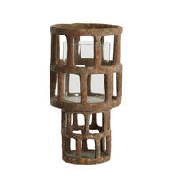 WINDLICHT Alimos Braun Ø18,5/34,5 cm - Braun, Kunststoff (18.5/34.5/18.5cm) - Light & Living