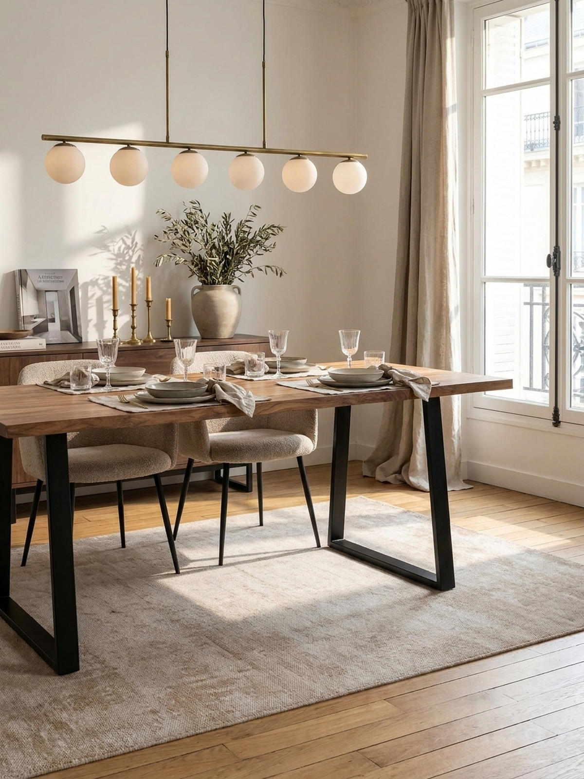 ESSTISCH Massivholz Baumkante Schwarz Metall Handgefertigt TARN, Goldbraun-Schwarz 140x80x76 cm - Schwarz/Braun, Holz (80/140/76cm) - KADIMA DESIGN