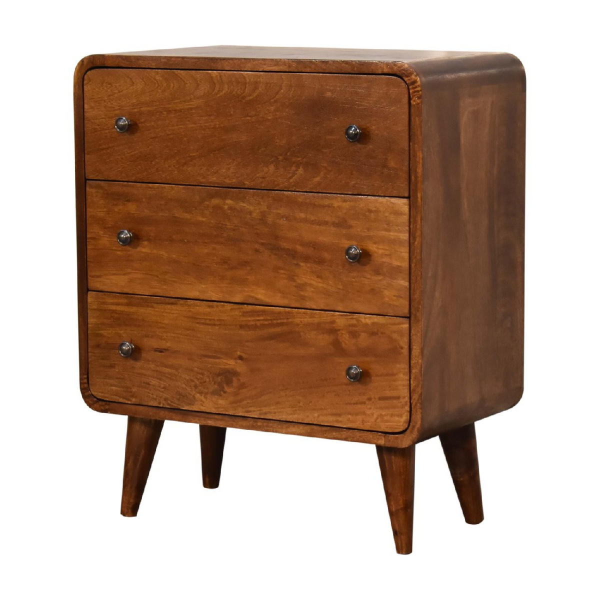 KOMMODE Mini - Beige/Messingfarben, Holz/Metall (55/65/30cm) - Artisan Furniture