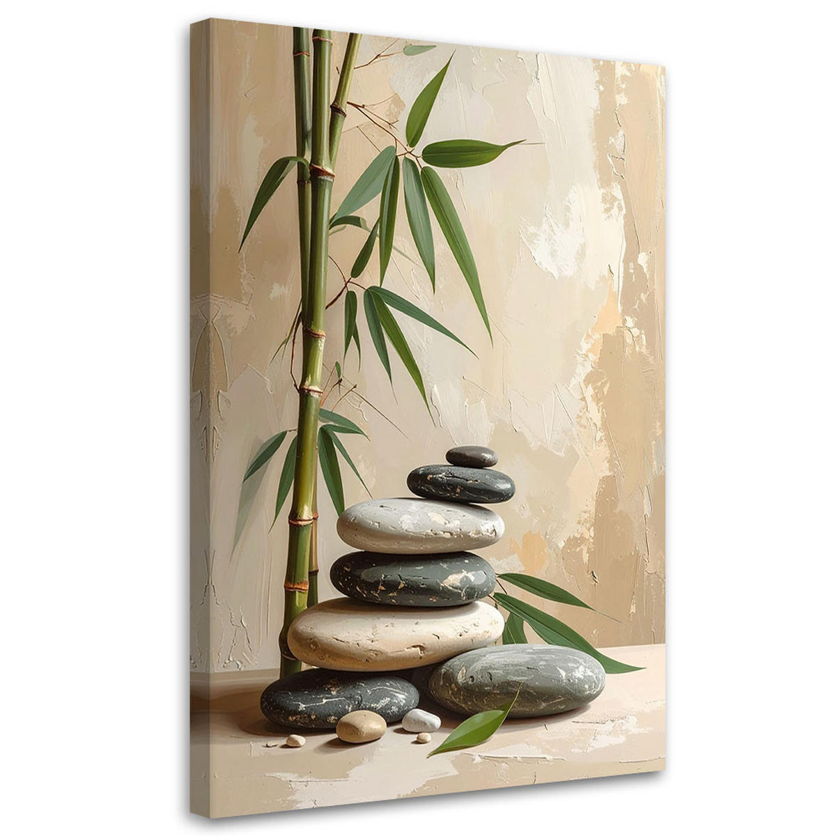 LEINWANDBILD Zen und Orientalisch 80x120cm - Beige, Textil (80/120cm) - Feeby