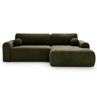 ECKSOFA Savana Grün Rechts - Grün, Holz/Textil (177/257cm) - Graingold