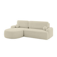ECKSOFA mit Schlaffunktion und Bettkasten LIRA-L - 264x172x89 Beige - Beige, Holzwerkstoff/Textil (264/172cm) - ALTDECOR