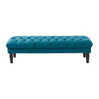 SITZBANK - 1 Person - Samt, Stoff - Blaugrün - RINALDO - Grün, Textil (160/46/50cm) - Vente-Unique