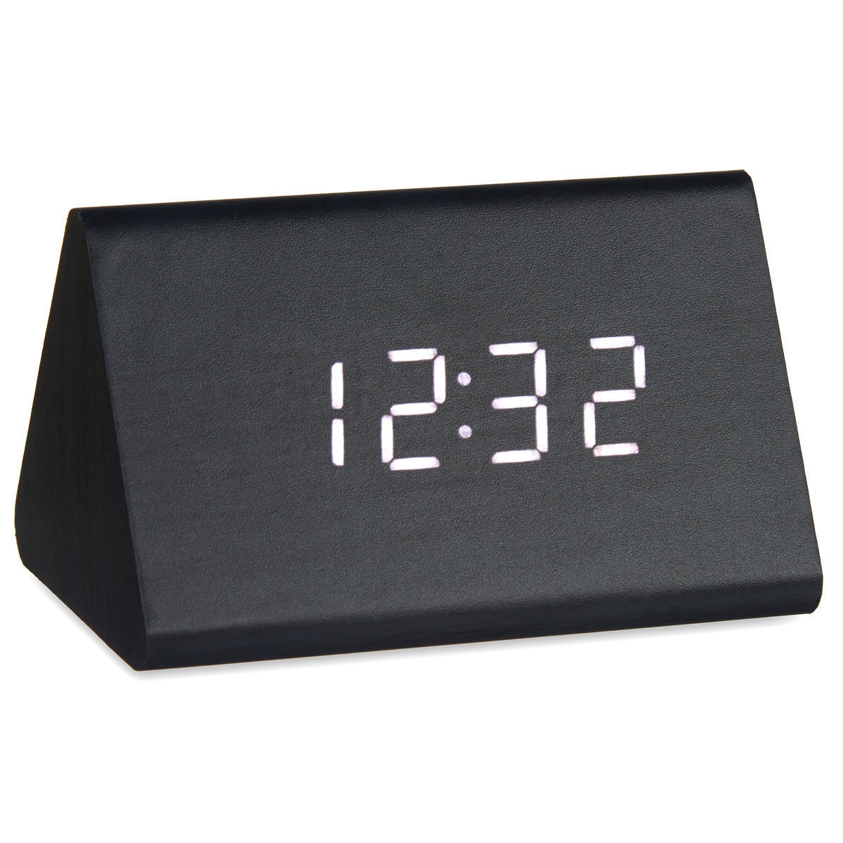 WECKER aus MDF 11,7/8/7,5 cm - Schwarz, Holzwerkstoff (8/7.5/11.7cm) - Giftdecor
