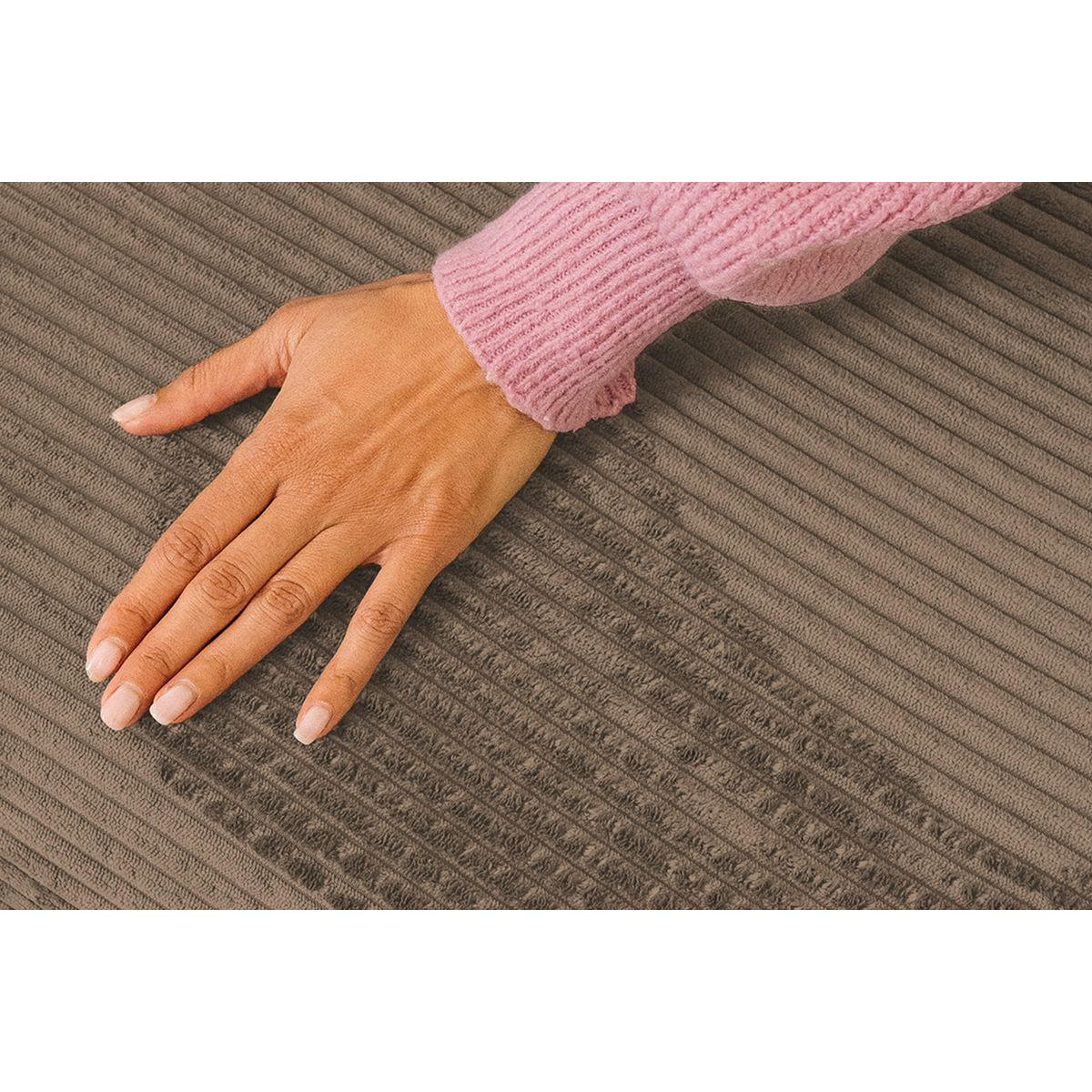 2-3-SITZER-SCHLAFSOFA aus taupefarbenem Cord - Taupe, Textil (95/70.5/190cm) - Kimo