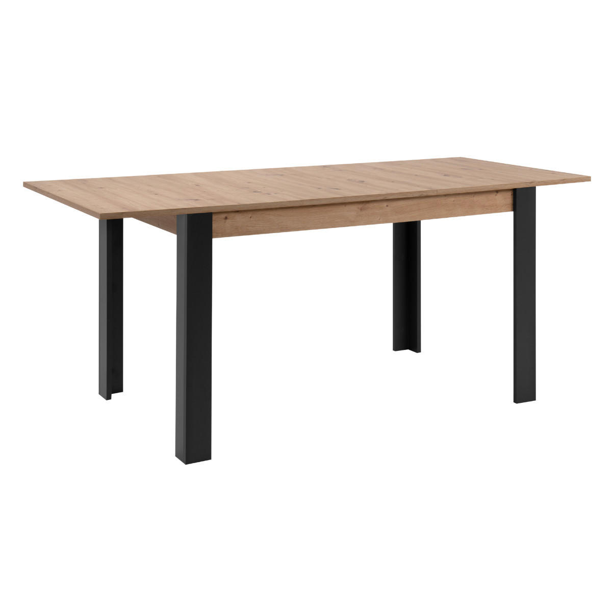 ESSTISCH AUSZIEHBAR artisan-eiche schwarz 75/100/80 cm - Apfelbaumfarben, Holzwerkstoff (100/80/75cm) - Calicosy