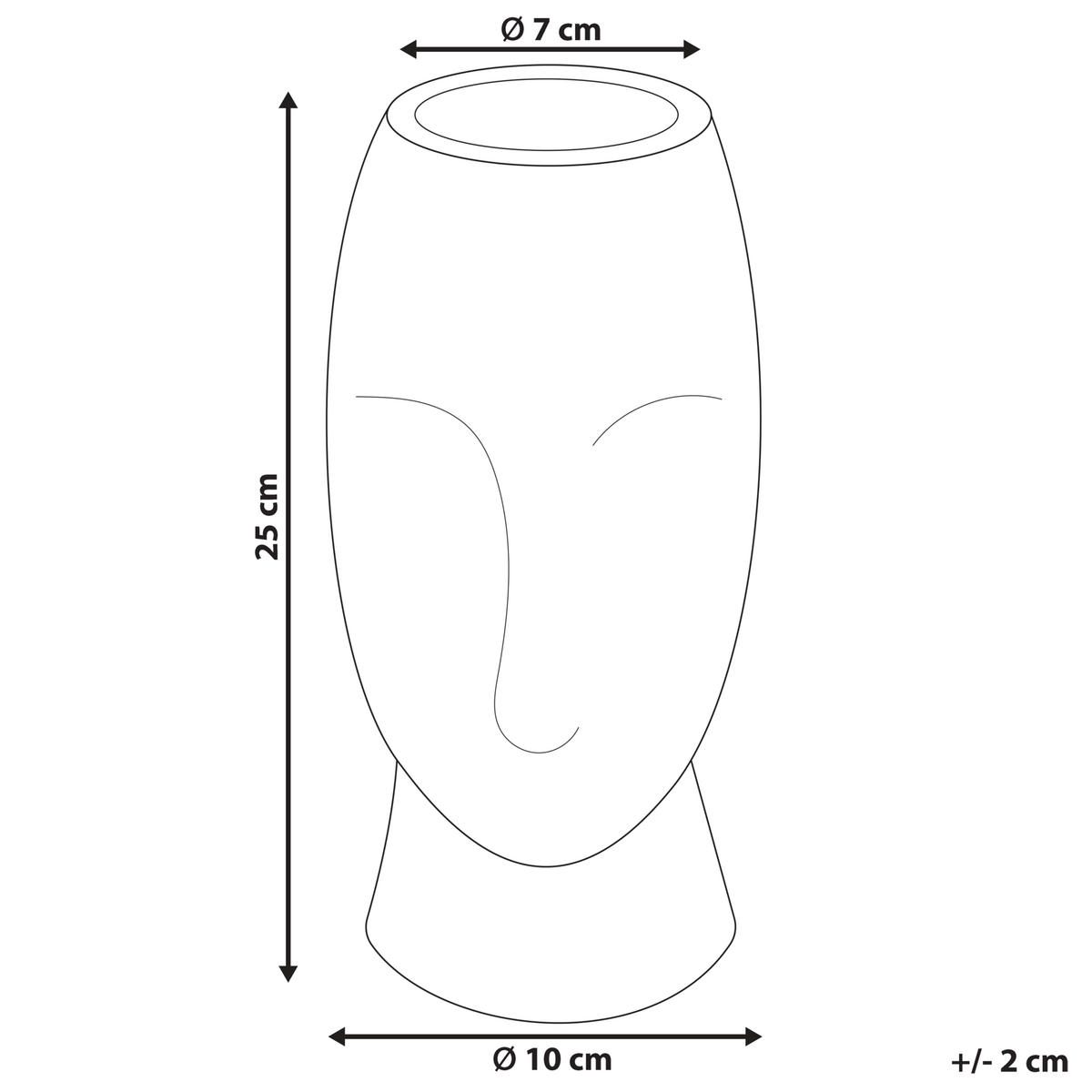 BLUMENVASE Steinzeug rosa Pallini - Rosa, Keramik (24cm) - Beliani