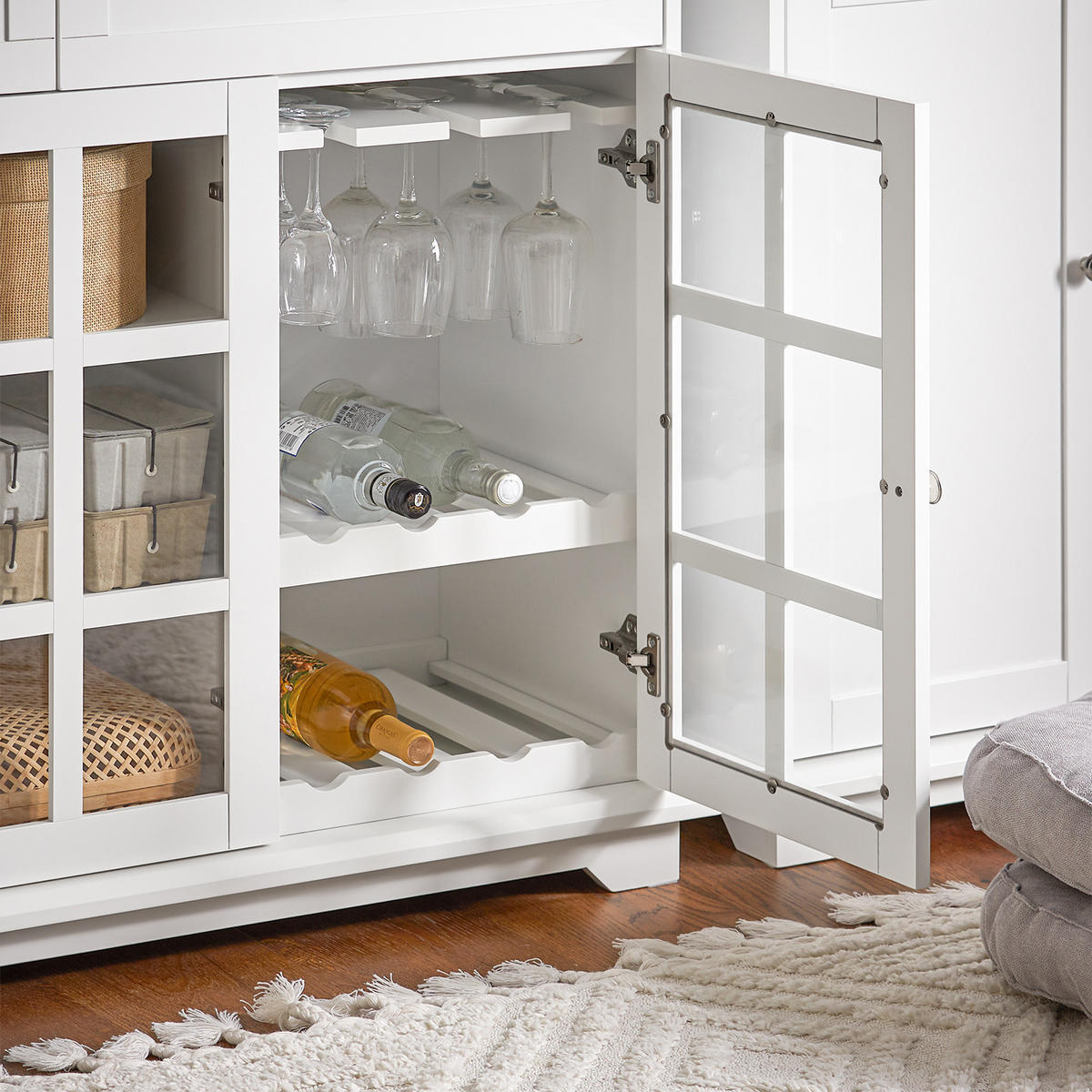 VITRINE Weiß - Weiß, Holz/Holzwerkstoff (119/90/40cm) - SoBuy