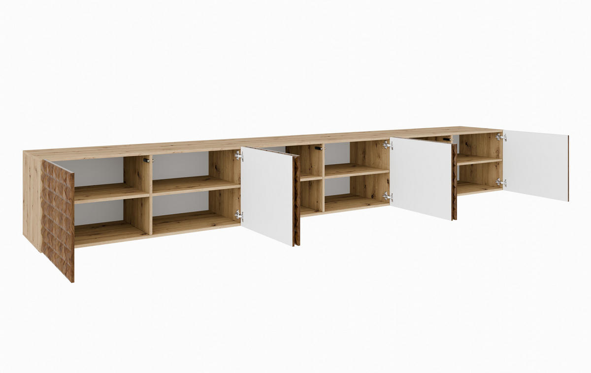 TV-SCHRANK CALI - Wildeiche/Eiche Artisan, Holzwerkstoff (300/41/40cm) - Meblini