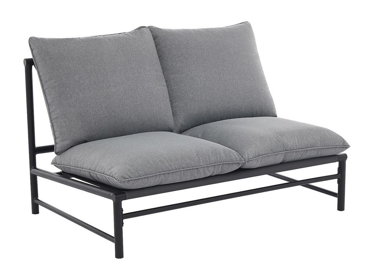 GARTENSITZGRUPPE im Set - 4 -Sitzer - Aluminium - anthrazitgrau - LISMO - Anthrazit, Metall - Vente-Unique