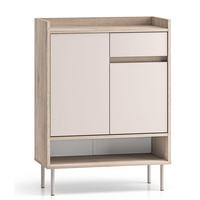 SCHUHSCHRANK Voco Cashmere / Eiche Cremona Terrakotta 70 / 34 / 95cm - Kaschmir/Hellbraun, Holz/Holzwerkstoff (70/95/34cm) - Feldmann-Wohnen