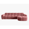 ECKSOFA rechts Lisa aus Samt lachs 4 Sitzplätze - Dunkelrosa, Textil (170/310cm) - Micadoni