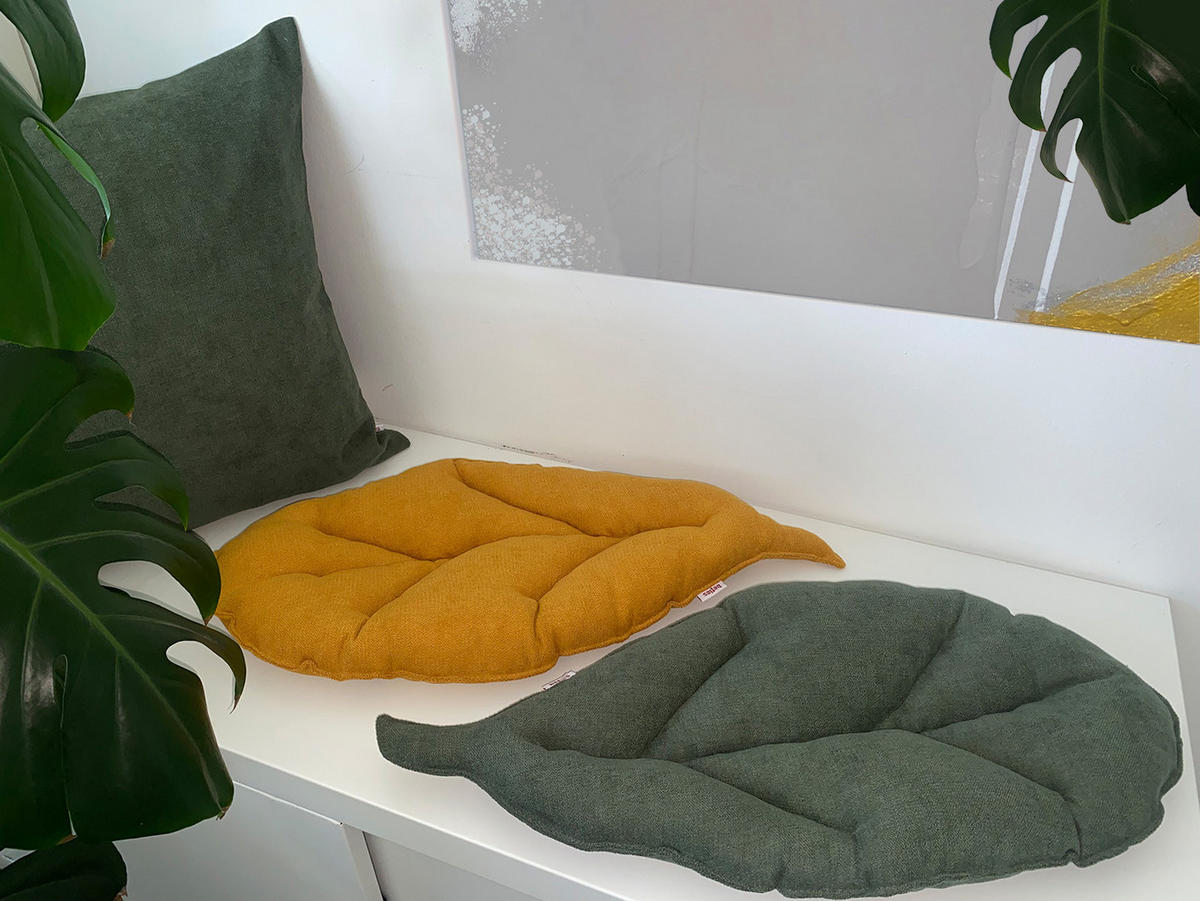 BANK-SITZKISSEN FarbTon Chenille-Haptik curry-gelb 59/28 cm - Currygelb, Textil (59/28/5cm) - beties Heimtextil