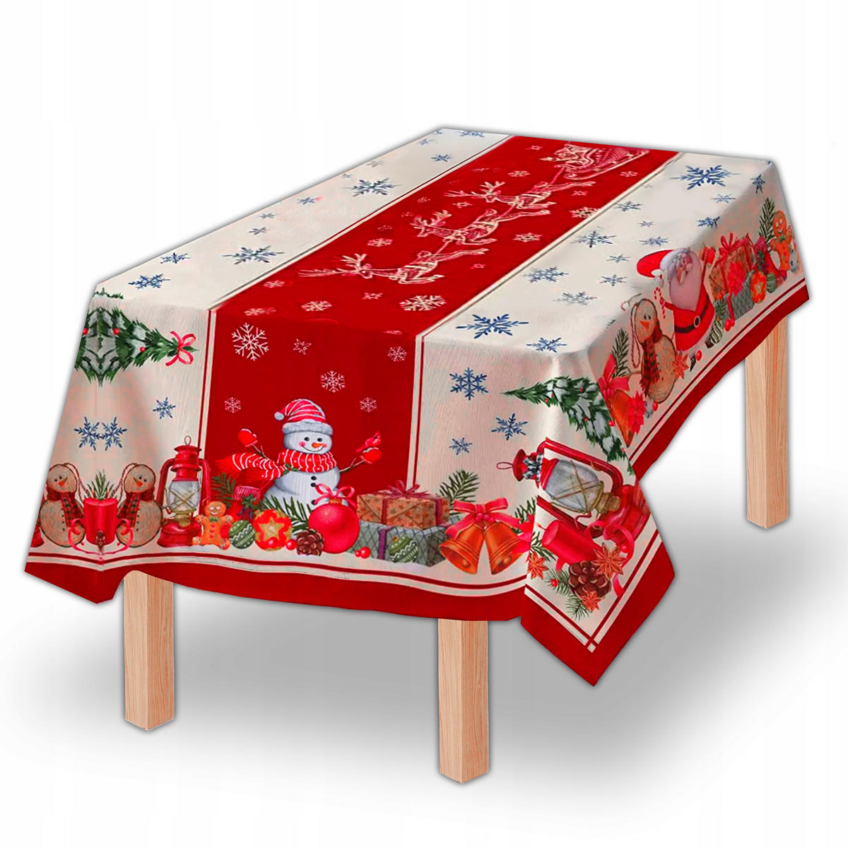TISCHDECKE Weihnachts 140x250cm - Multicolor, Textil (140/250cm) - KRUMAD