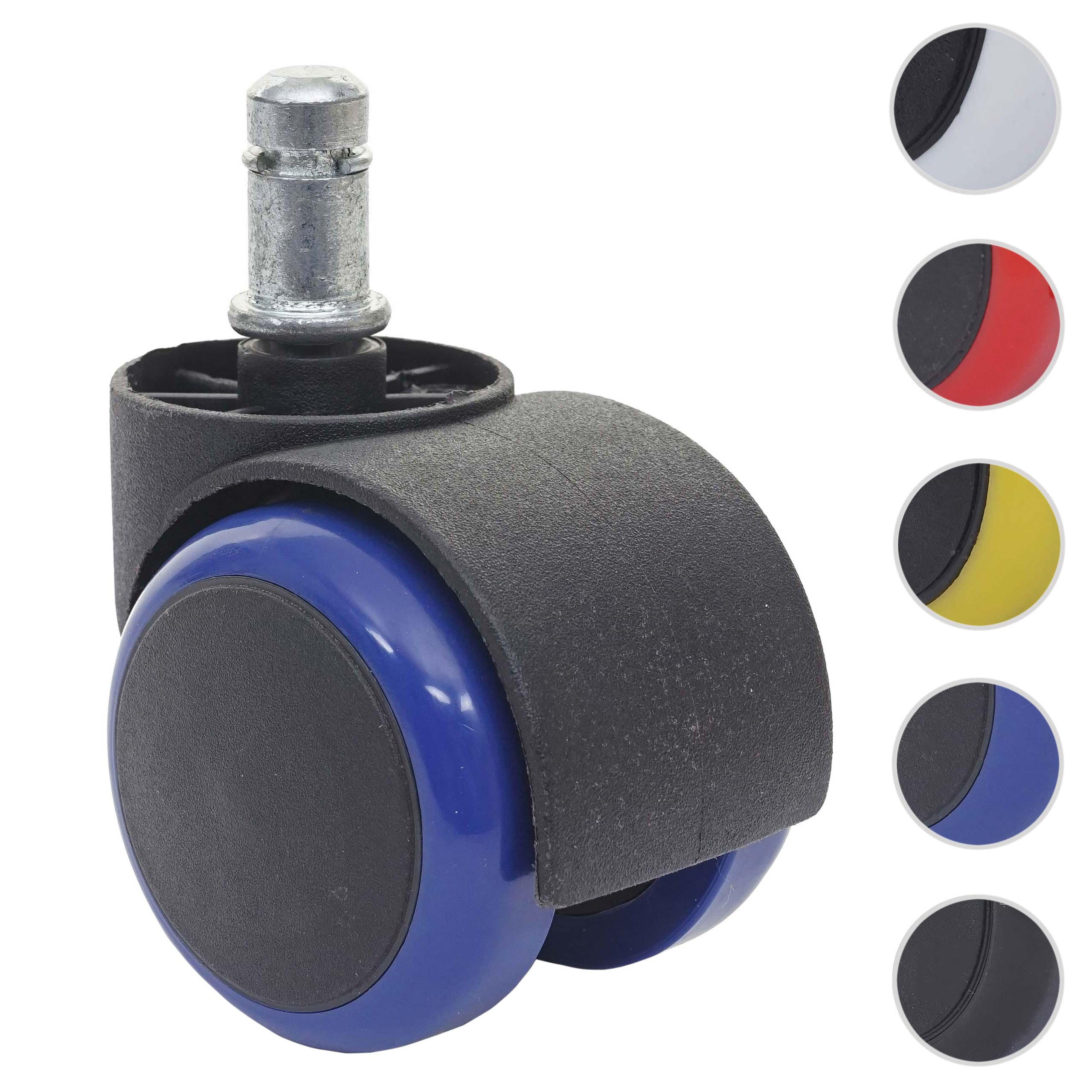 HARTBODENROLLEN 5ER SET Schwarz, Blau 5er-Set - Blau/Schwarz, Metall (1/1/1cm) - MCW