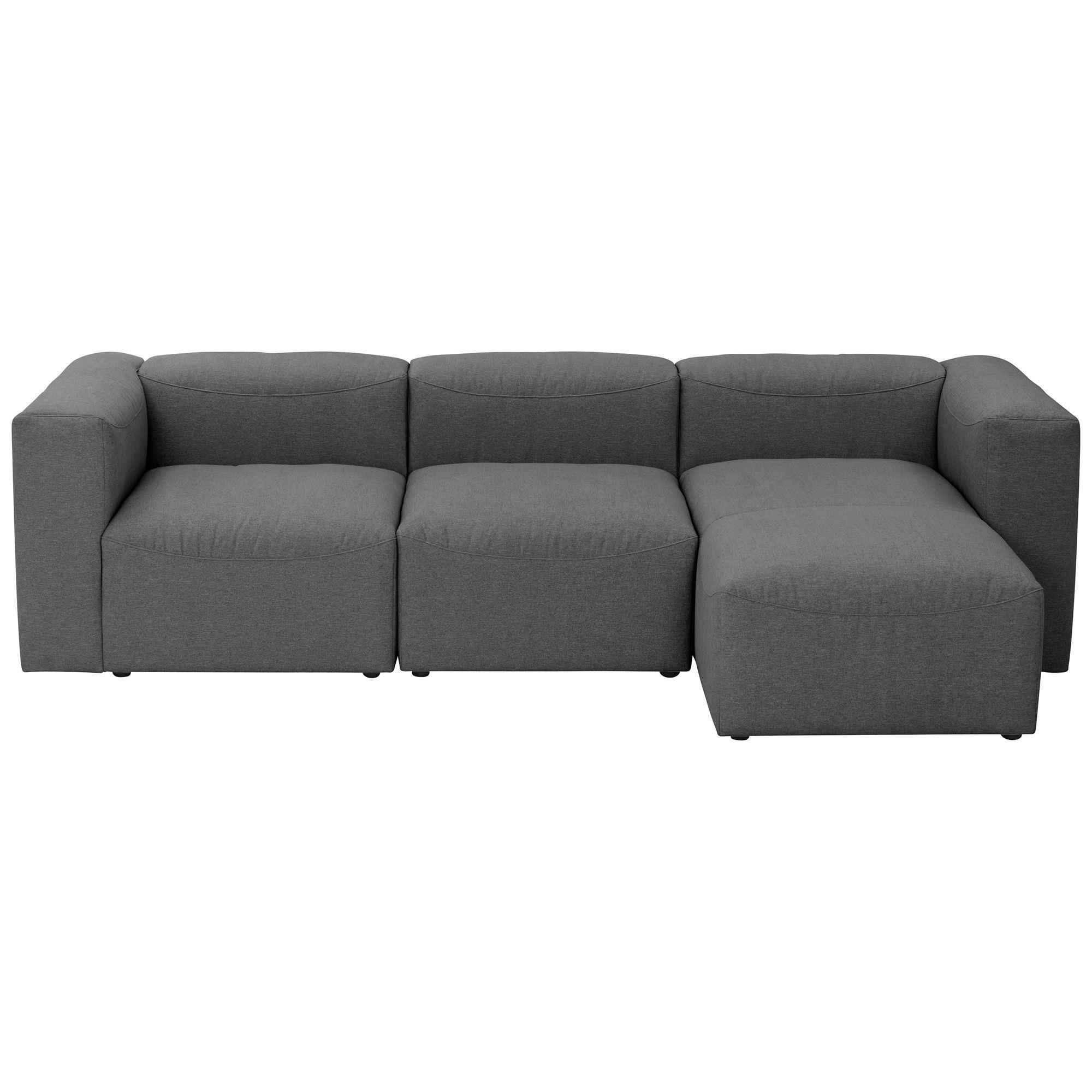 ECKSOFA mit Longchair links Kattrina Flachgewebe anthrazit - Anthrazit, Kunststoff (160/275cm) - 58aufmkessel