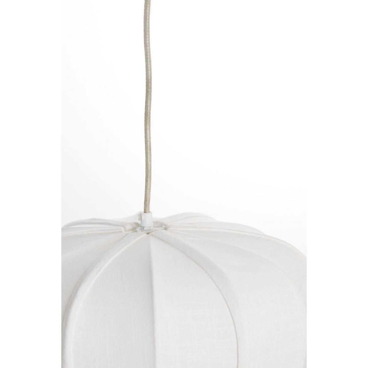 PENDELLEUCHTE ZUBEDO Weiß 40/40/30 cm - Weiß, Textil (40/40/30cm) - Light & Living