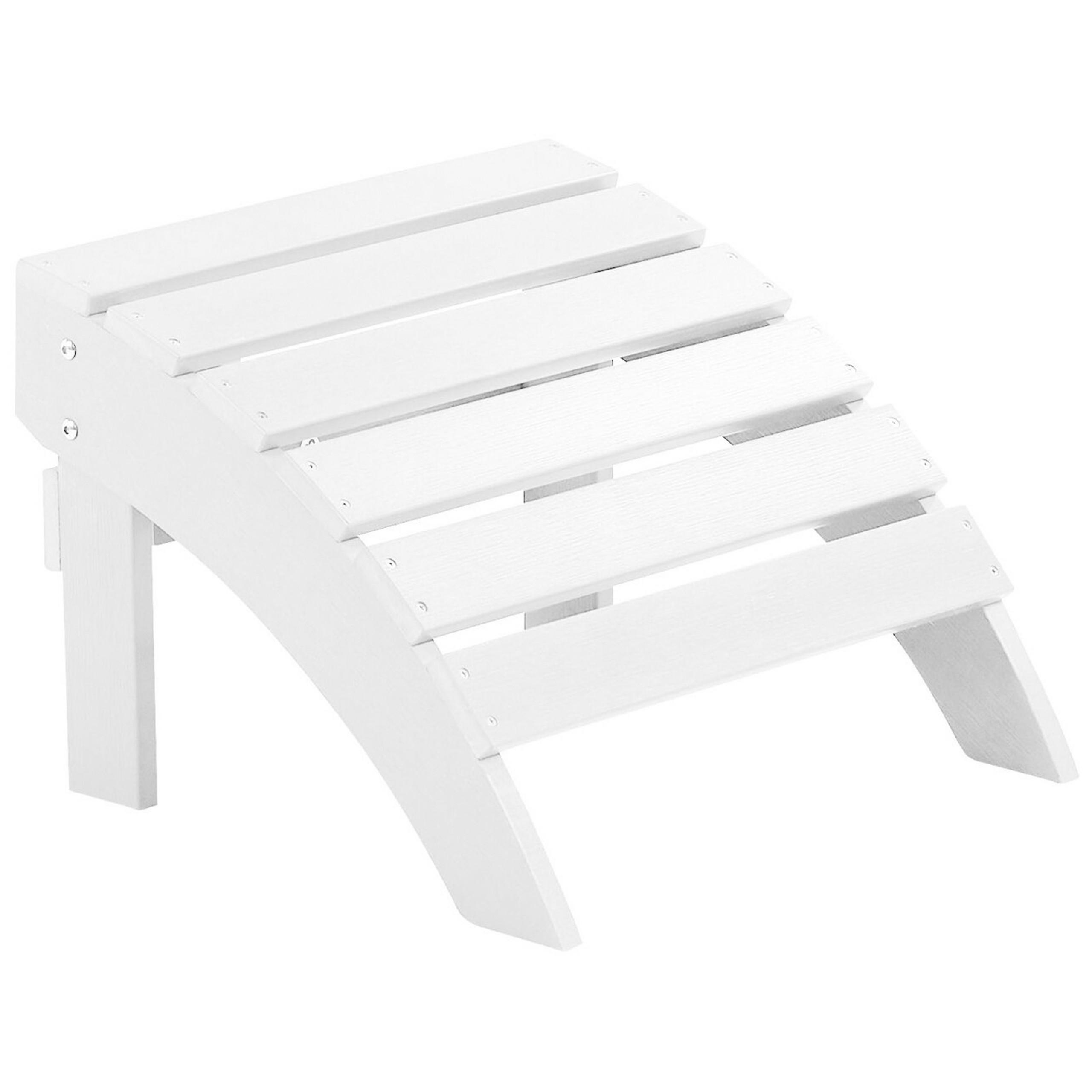 FUSSHOCKER Kunstholz weiß Adirondack - Weiß, Kunststoff (50/34/43cm) - Beliani