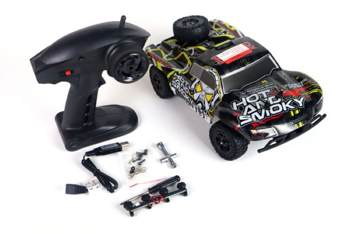 RC BUGGY HS301-1E 1:18 schwarz Allradantrieb, 25A ESC, Stoßdämpfer, Fernbedienung, Akku enthalten - Schwarz, Kunststoff (19/8/29cm) - Es-Toys