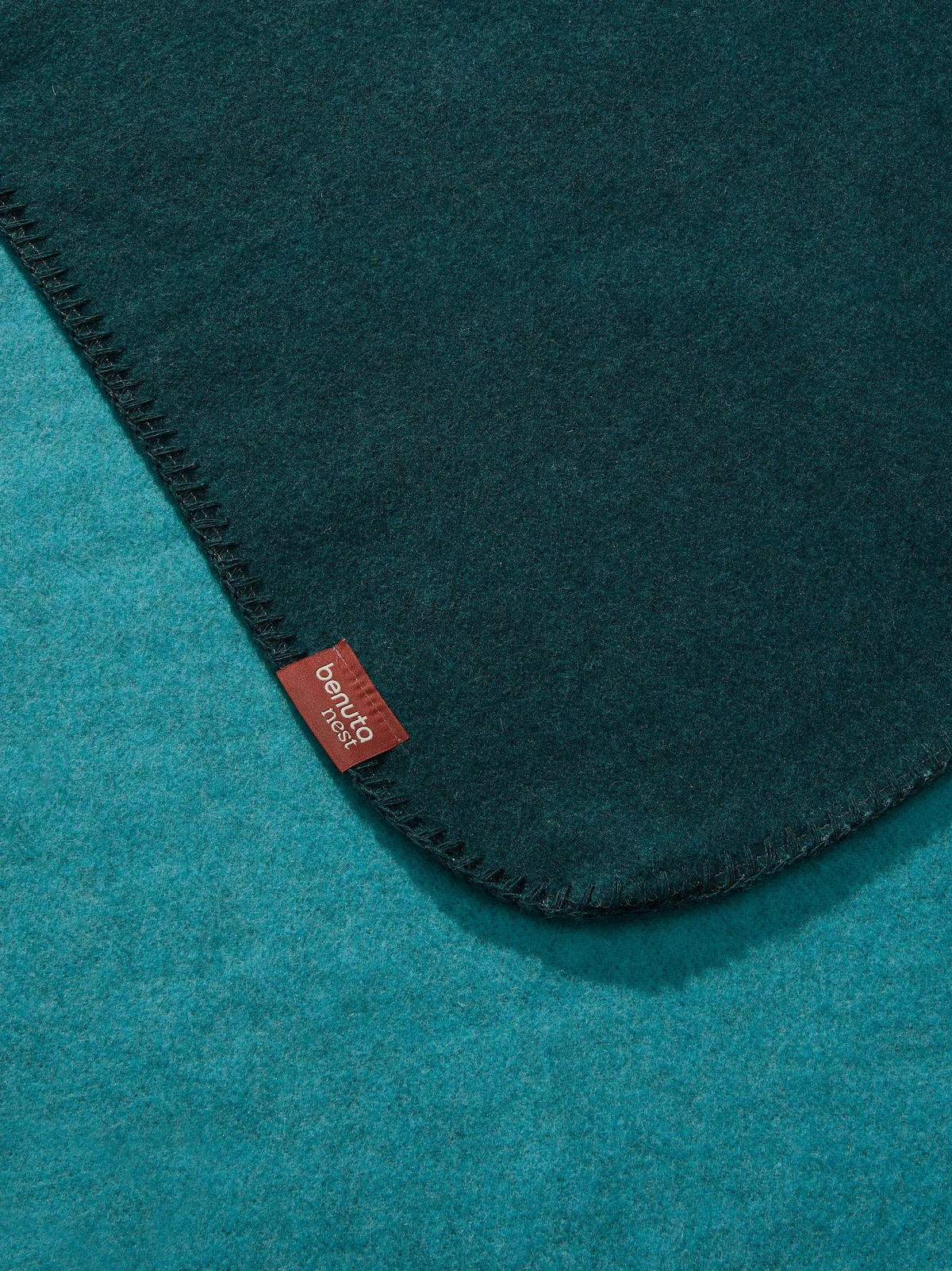 DECKE Mona Türkis 140/200 cm - Türkis, Textil (140/200cm) - benuta