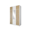 KLEIDERSCHRANK Bali Lux D3 mit Schrankaufsatz - Weiß, Holzwerkstoff/Metall (150/245/58cm) - MIRJAN24