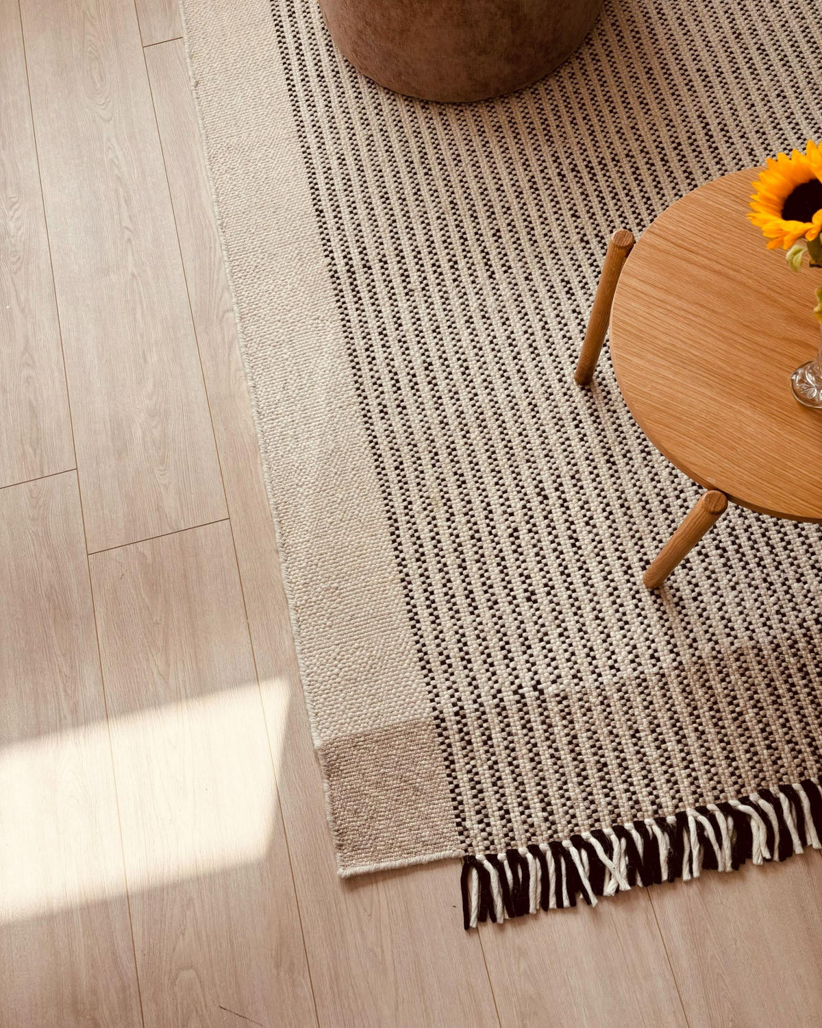 COVOR împletit Divarli 150/80 cm - bej, material textil (80/150cm) - Beliani