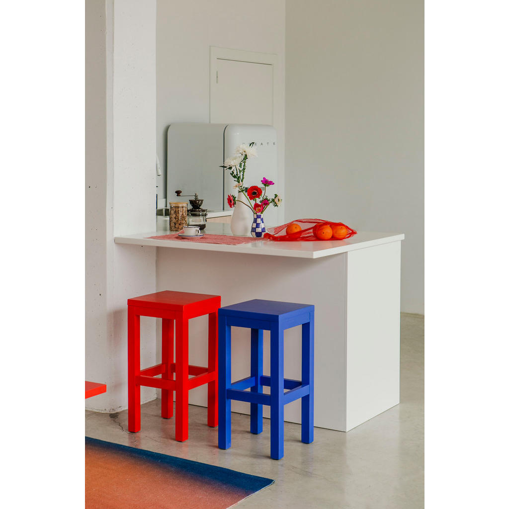 Thumbnail - RNT By Really Nice Things Hocker, Blau, Holz, 33x65x33 cm, Wohnzimmer, Hocker, Sitzhocker