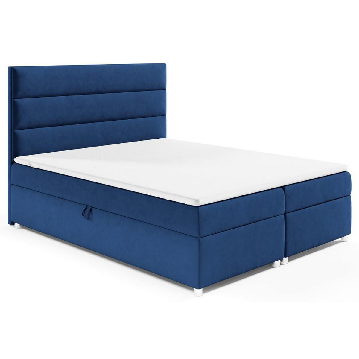 BOXBETT mit Bettkasten Trinity K-1 Bonellfederkern inkl - Blau, Holz/Holzwerkstoff (140/200cm) - Best For Home