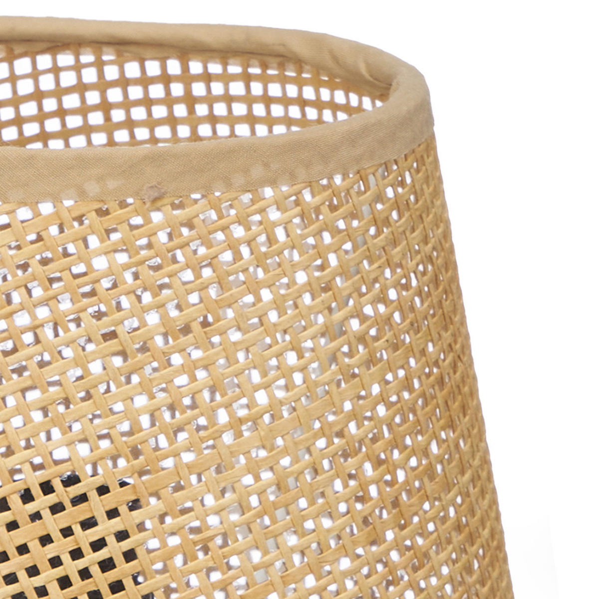 NACHTTISCHLAMPE Boho Natural 32 cm - Beige, Holz (18/18/32cm) - Giftdecor