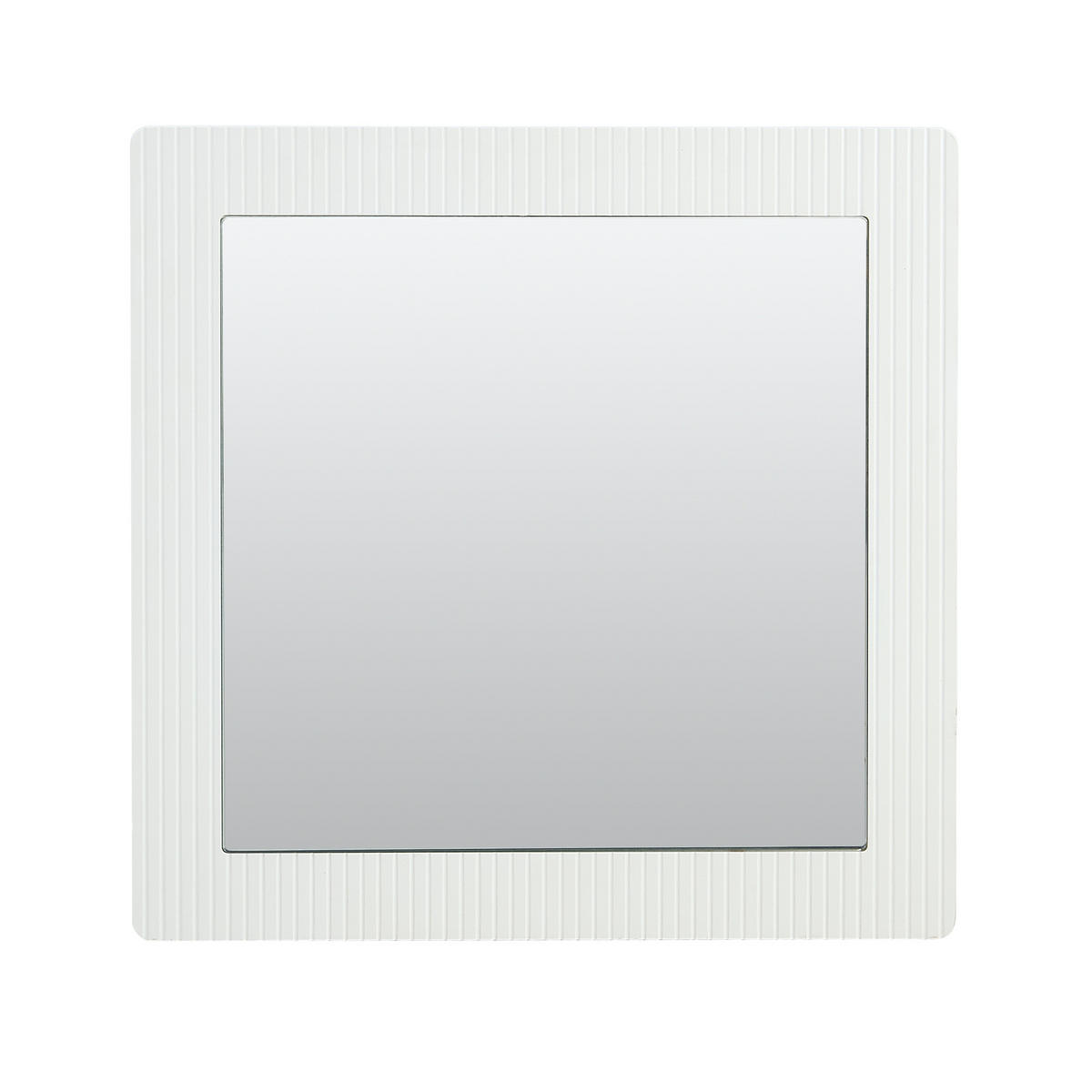 SPIEGEL 80x80 Weiß Holzoptik Wandspiegel modern Flur - Weiß, Holzwerkstoff (80/1.5/80cm) - FLIEKS