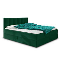 BOXBETT Star - 180x200 - grün (Kronos 19, Velvet) - Schwarz/Grün, Holz/Holzwerkstoff (180/200cm) - Sofnet