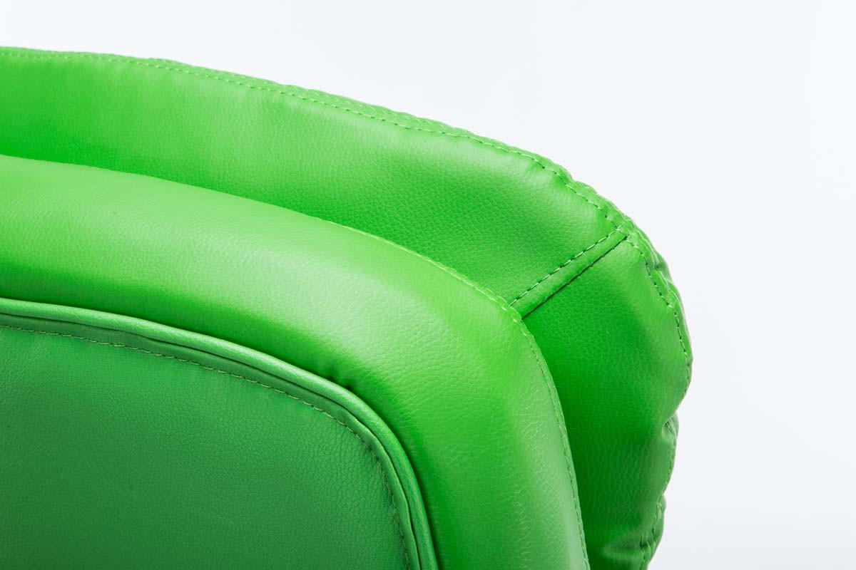 BÜROSTUHL SOUK - 116x68x77, Grün | Kunstleder - Grün, Leder/Metall (68/116/77cm) - DELUKE