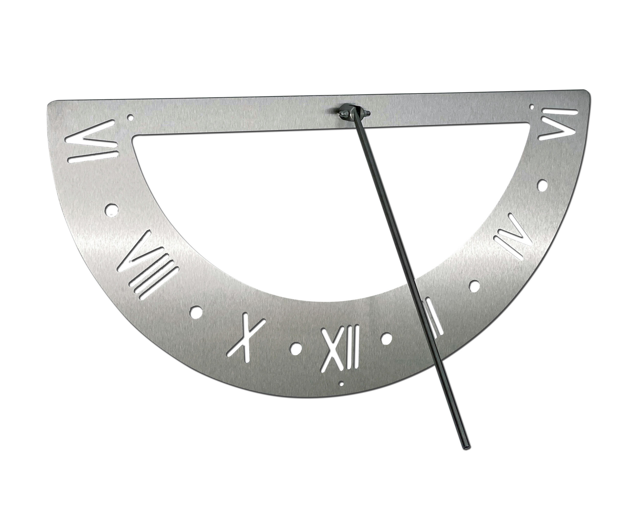 SONNENUHR für die Wand Edelstahl Rostfrei 70 cm 96206 - Silberfarben, Metall (70/37/40cm) - DanDiBo