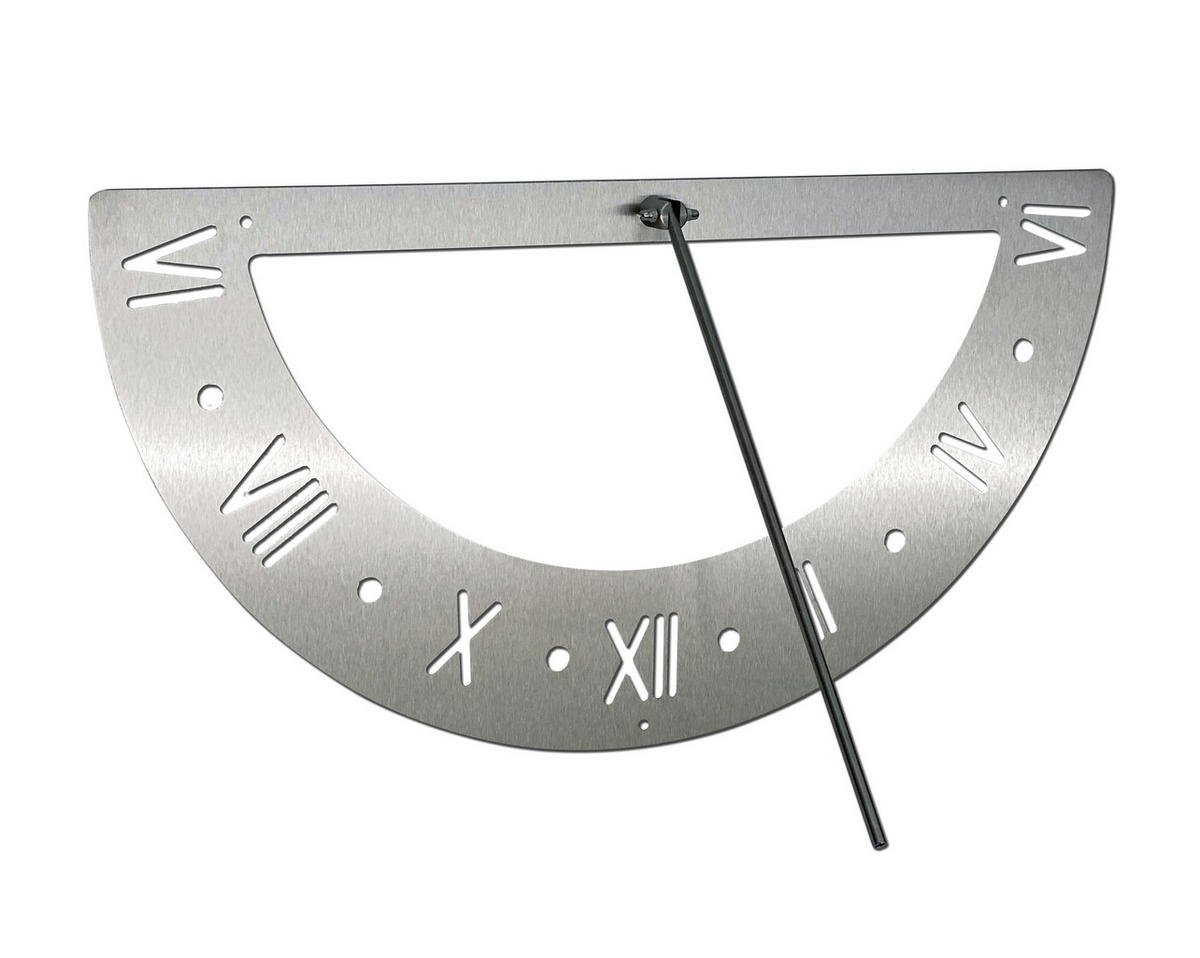 SONNENUHR für die Wand Edelstahl Rostfrei 70 cm 96206 - Silberfarben, Metall (70/37/40cm) - DanDiBo