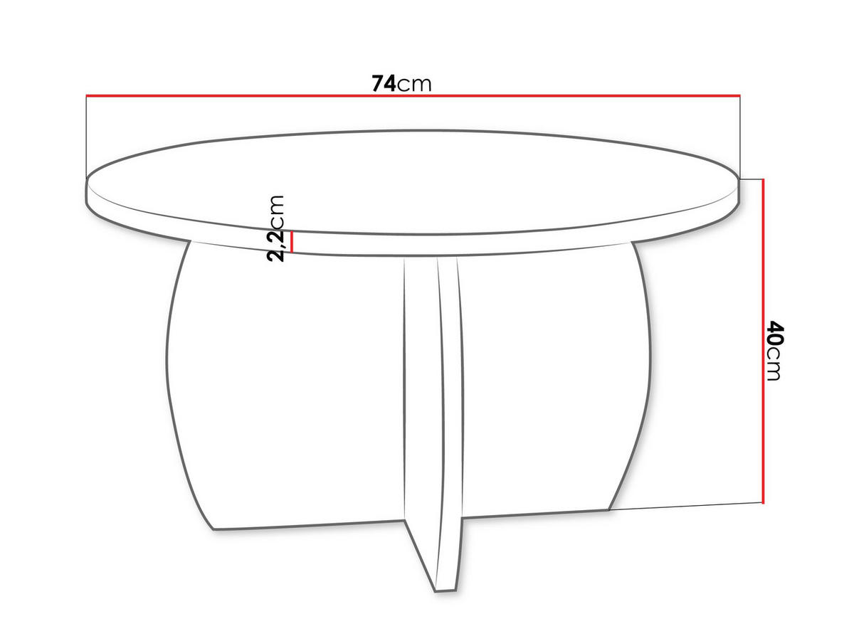 COUCHTISCH Tamisa - Sandfarben, Holzwerkstoff (74/74/40cm) - MIRJAN24