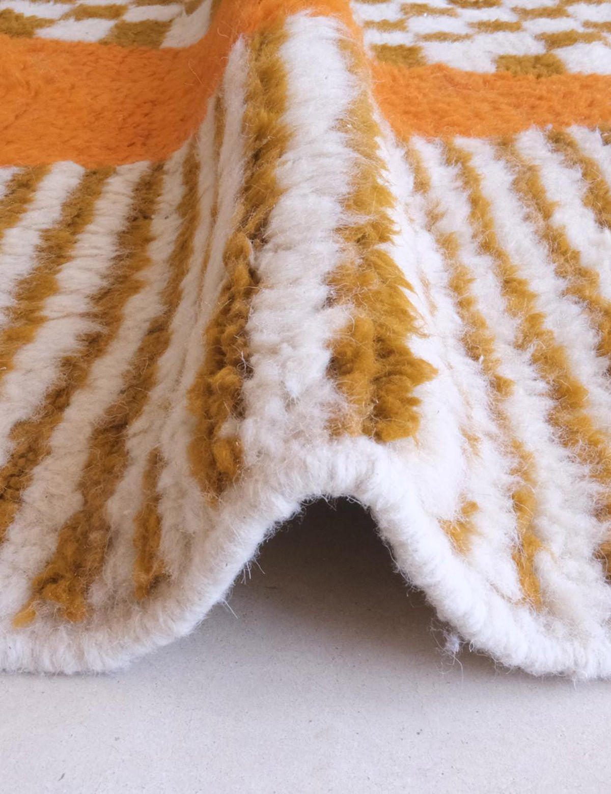 BERBERTEPPICH Wolle Ethno-Stil 97x 351 cm - Orange, Naturmaterialien (97/351cm) - AFK Living