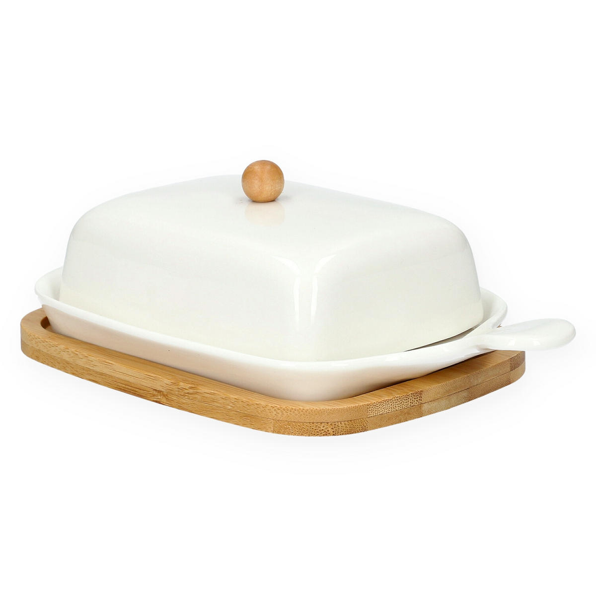 BUTTERDOSE Fincan 22 cm - Weiß, Keramik (13/7/22cm) - Homla