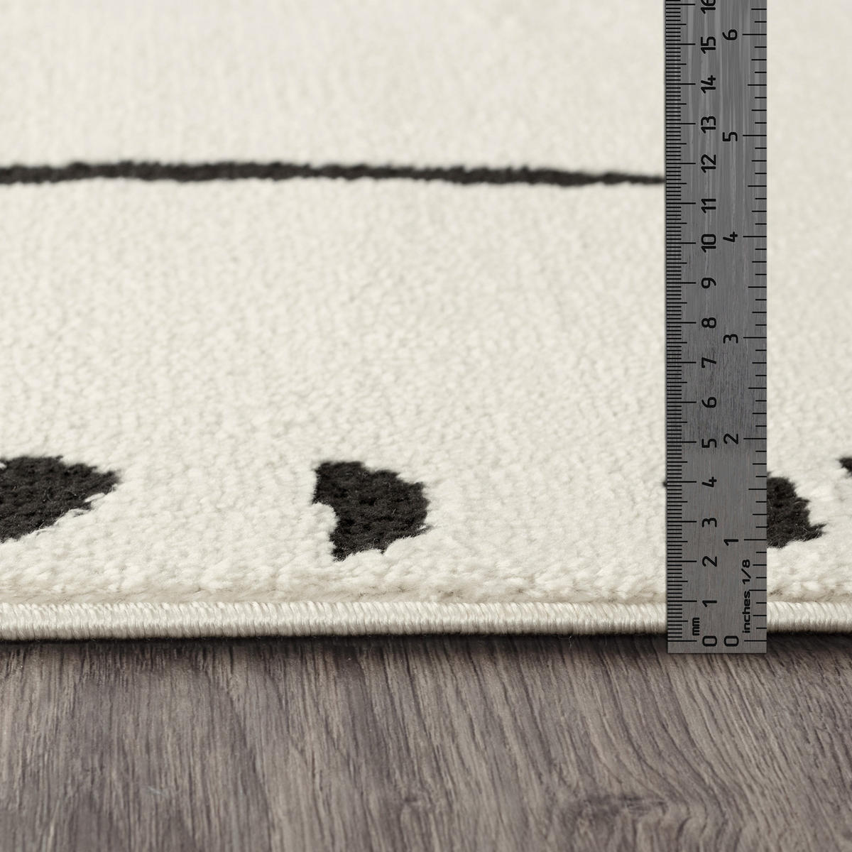 KURZFLORTEPPICH 200/275 cm Weiß - Schwarz/Weiß, Naturmaterialien/Textil (200/275cm) - LIVABLISS