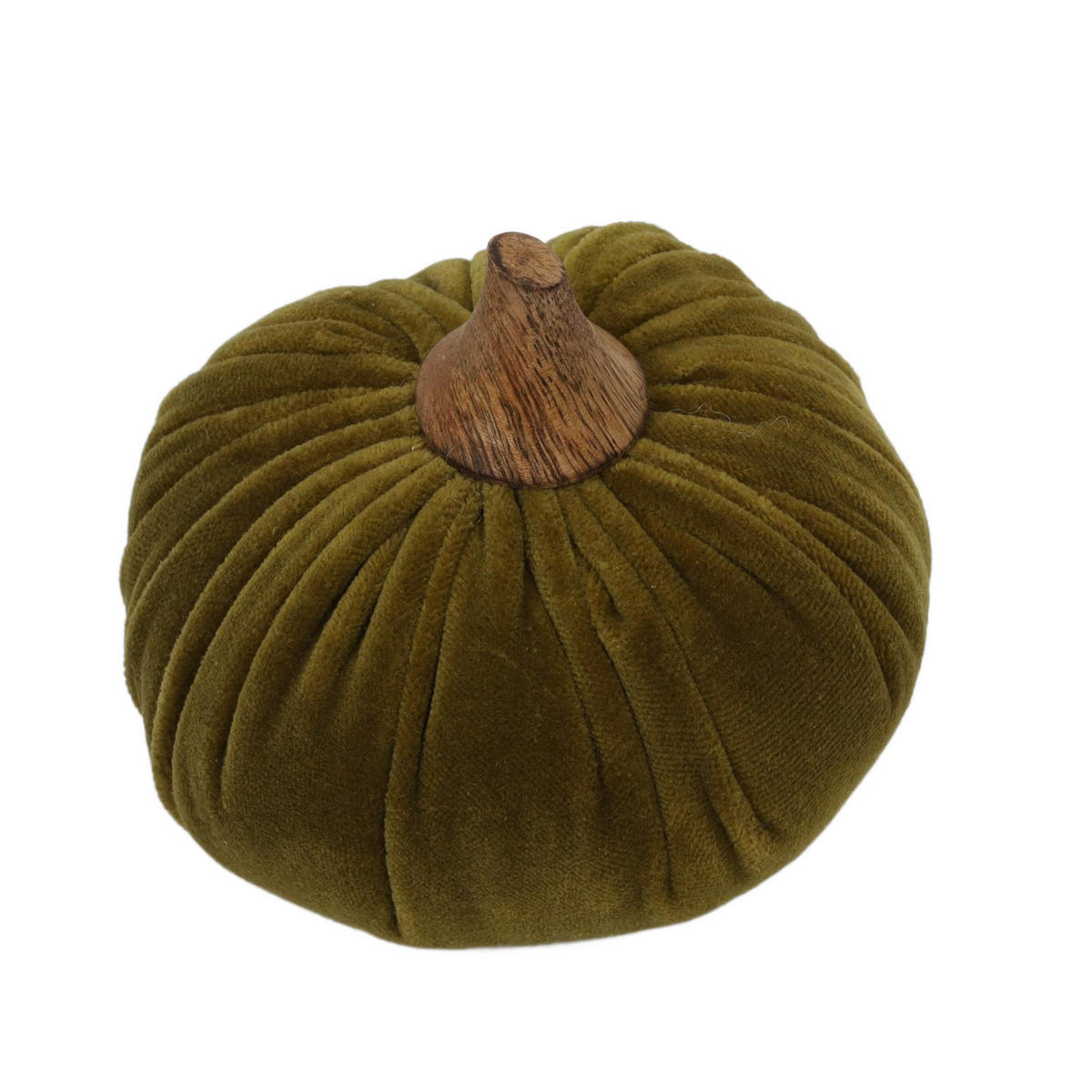 KÜRBIS Herbstdeko 11/11/10 cm - Grün, Textil (11/10/11cm) - Home Styling Collection