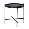 BEISTELLTISCH rund Schwarz Ø 43/45 cm - Schwarz, Metall (45/43/45cm) - WOMO-DESIGN